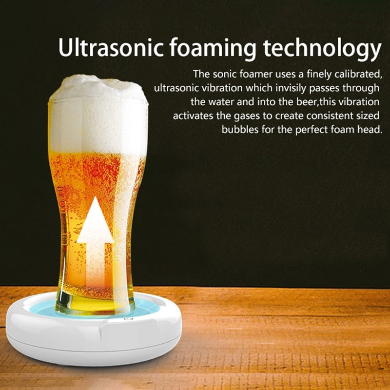 Ultrasonic Beer Frother — Perfect Draft-Style Foam at Home