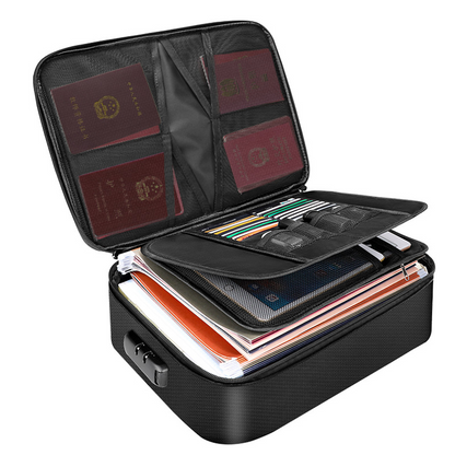 Fireproof Document Bag — Keep Passports, Cash & Valuables Safe